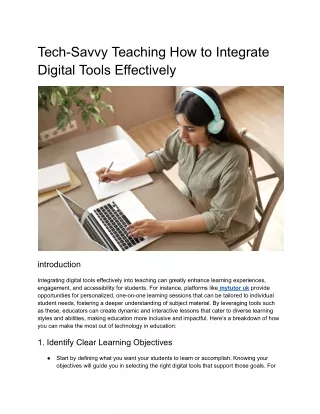 tech savvy teaching how to integrate digital