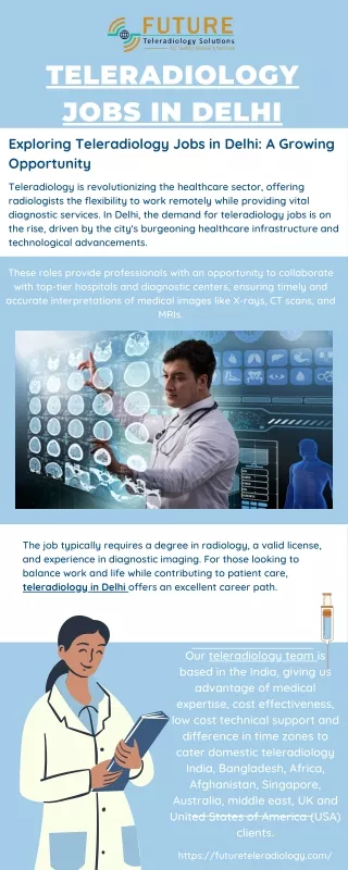 Exploring Teleradiology Jobs in Delhi a Growing Opportunity
