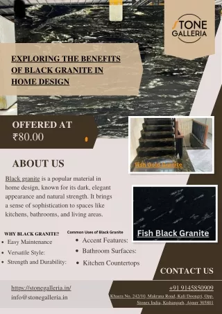 Exploring the Benefits of Black Granite in Home Design