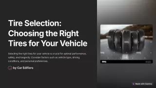 Tips for choosing the right tires, proper inflation, and regular rotations.