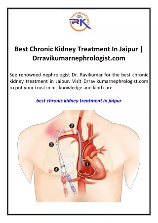 Best Chronic Kidney Treatment In Jaipur  Drravikumarnephrologist.com