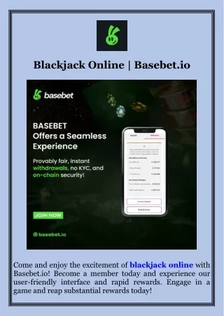 Blackjack Online  Basebet.io
