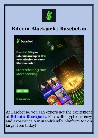 Bitcoin Blackjack  Basebet.io