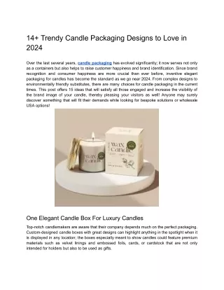 14  Trendy Candle Packaging Designs to Love in 2024