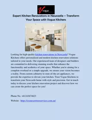 Expert Kitchen Renovations in Newcastle