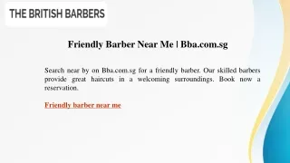 Friendly Barber Near Me   Bba.com.sg