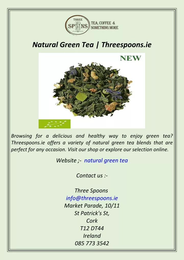 natural green tea threespoons ie