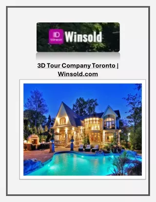 3d Virtual Tour Photography in Toronto | Winsold.com