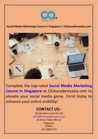 Social Media Marketing Course In Singapore  Clickacademyasia.com