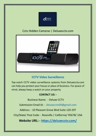 cctv Hidden Cameras | Deluxecctv.com