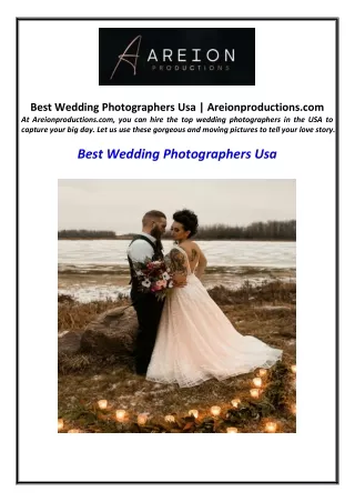 Best Wedding Photographers Usa | Areionproductions.com