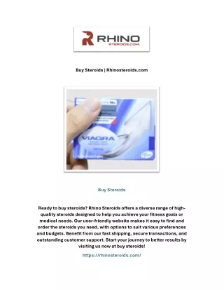 Buy Steroids | Rhinosteroids.com