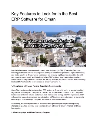 key features to look for in the best erp software
