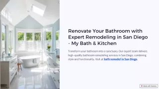 Renovate Your Bathroom with Expert Remodeling in San Diego - My Bath & Kitchen