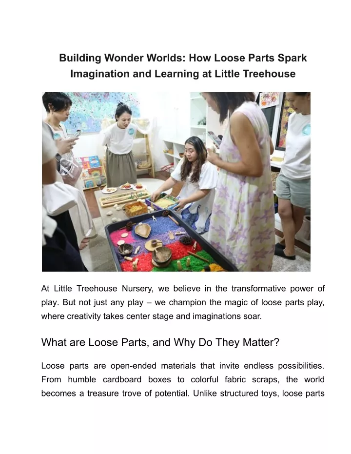 building wonder worlds how loose parts spark