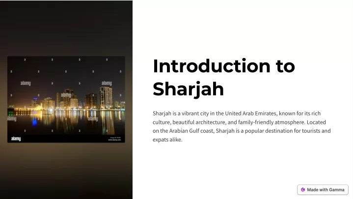 introduction to sharjah