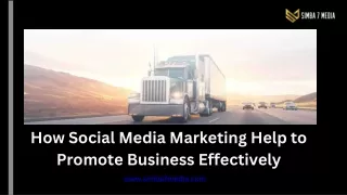 how social media marketing help to promote