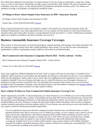 Just How Are Industrial Vehicle Insurance Premiums Calculated?