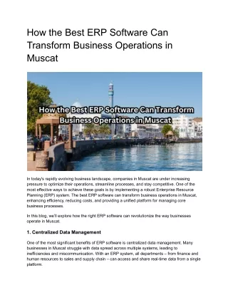 how the best erp software can transform business
