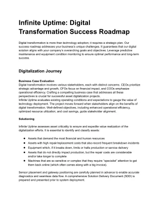 Infinite Uptime_ Digital Transformation Success Roadmap