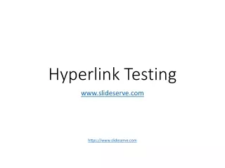 Hyperlink Testing