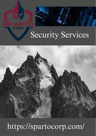 Comprehensive Security Services by Spartocorp | Professional Protection Solution
