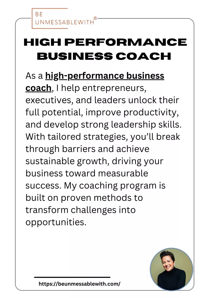 high performance business coach