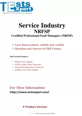 service industry nrfsp certified professional
