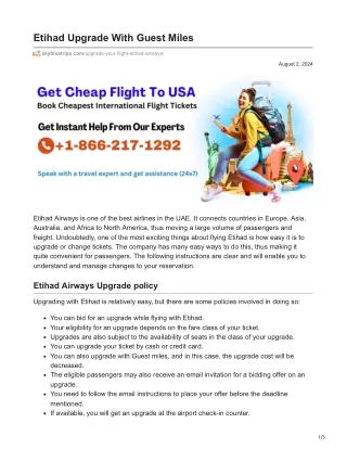 etihad upgrade with guest miles