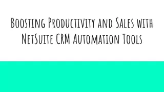 Boosting Productivity and Sales with NetSuite CRM Automation Tools