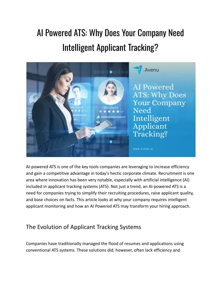 ai powered ats why does your company need