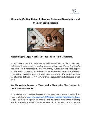 graduate writing guide difference between