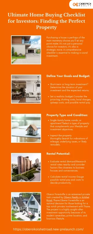 Ultimate Home Buying Checklist for Investors Finding the Perfect Property