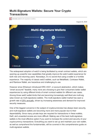 multi signature wallets secure your crypto