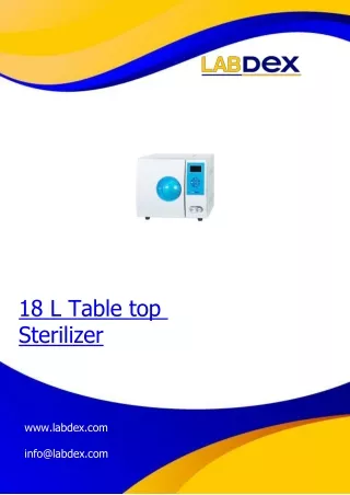 18 l table top sterilizer