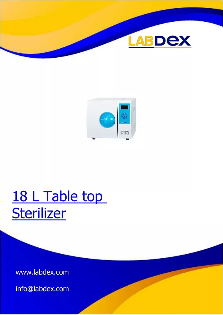 18 l table top sterilizer