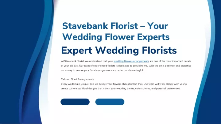 stavebank florist your wedding flower experts