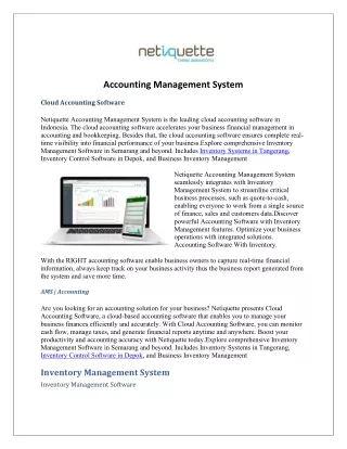 Basic Inventory Management Software Indonesia | Netiquette.id