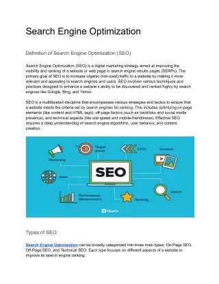 Search Engine Optimization