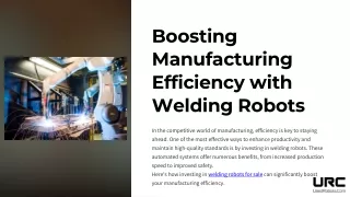 boosting manufacturing efficiency with welding