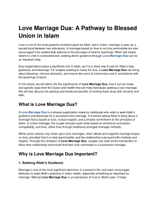 Love Marriage dua
