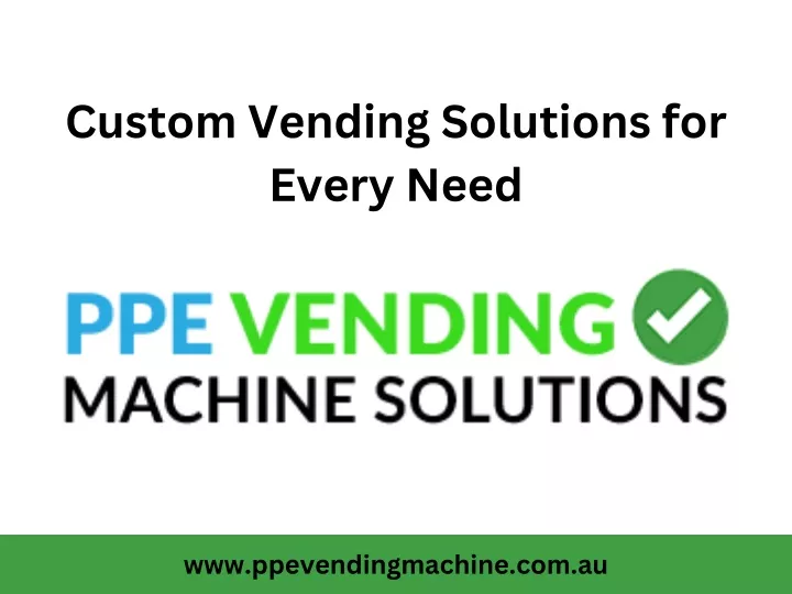 custom vending solutions for every need