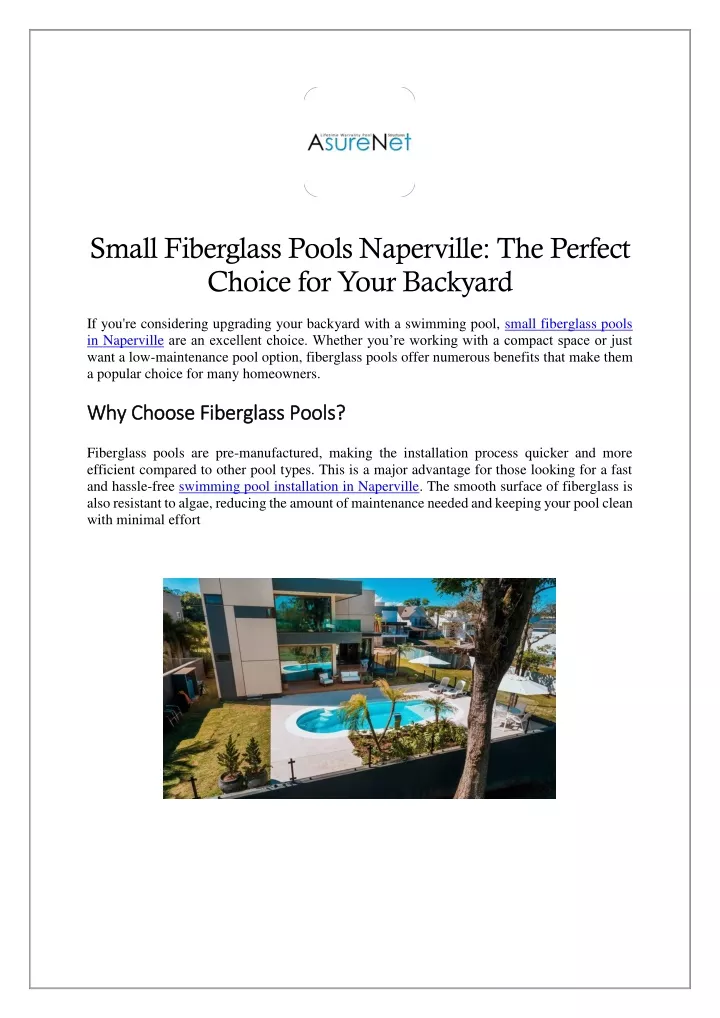 small fiberglass pools naperville the perfect