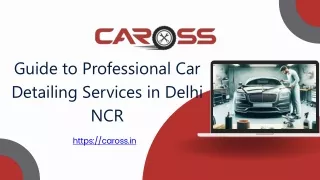 guide to professional car detailing services