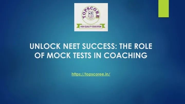 unlock neet success the role of mock tests in coaching