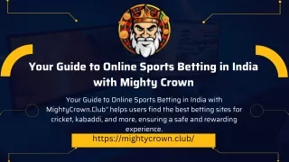 Your Guide to Online Sports Betting in India with Mighty Crown