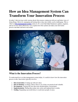 how an idea management system can transform your