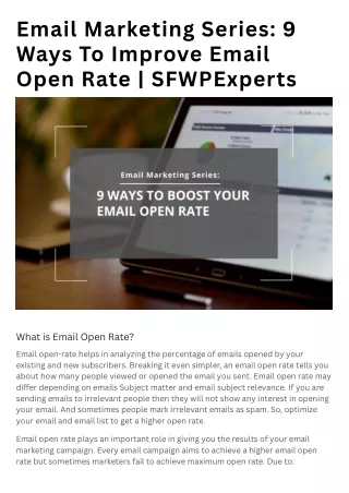 email marketing series 9 ways to improve email