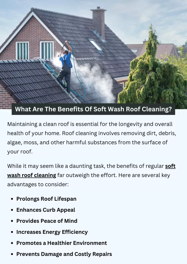 what are the benefits of soft wash roof cleaning