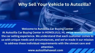 Why Sell Your Vehicle to Autozilla